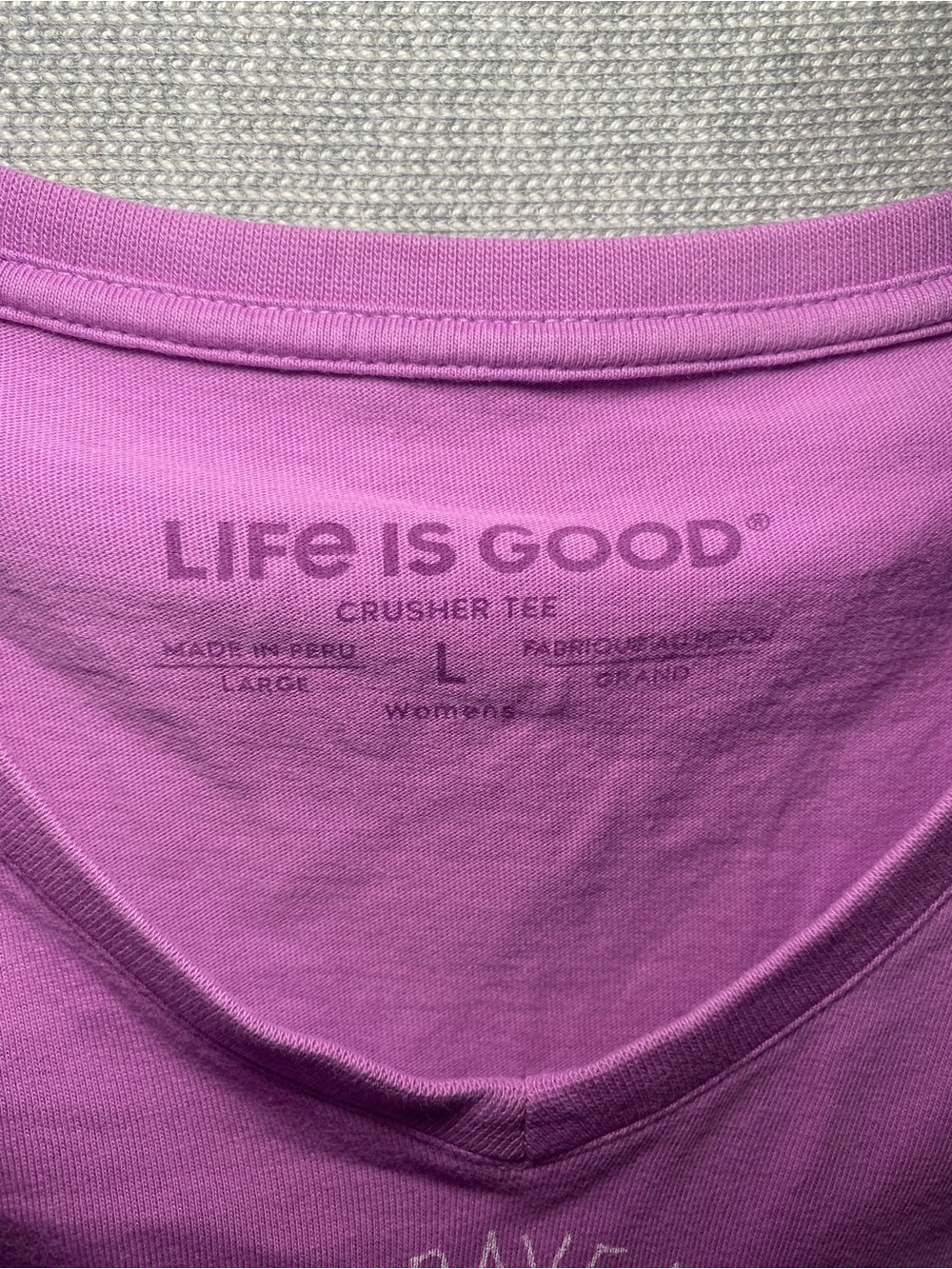Life is Good women L tee long sleeve Purple With Brave Wings She Flies Dragonfly - Picture 9 of 10
